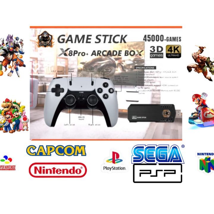 CONSOLA GAME STICK X8PRO ARCADE BOX